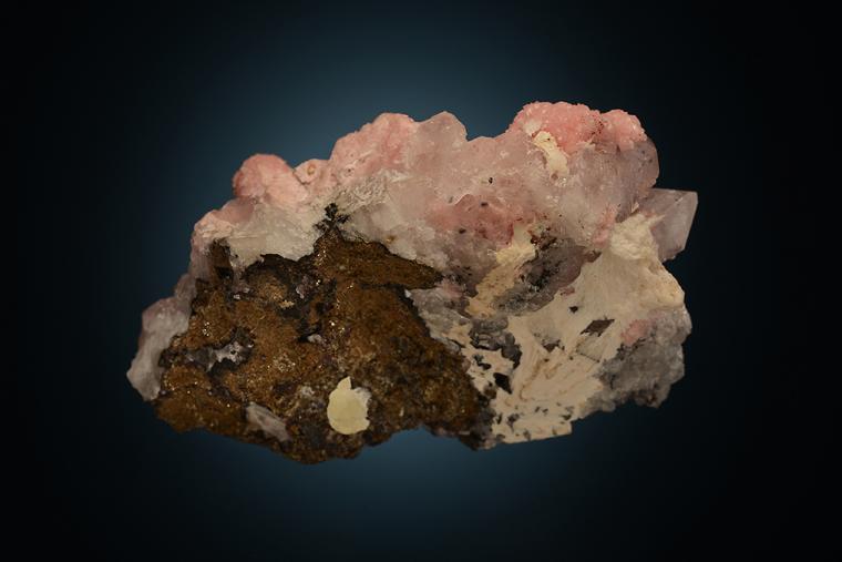 RHODOCHROSITE on QUARTZ